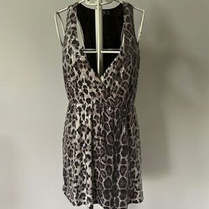 Love Stitch Cheetah Sequin dress